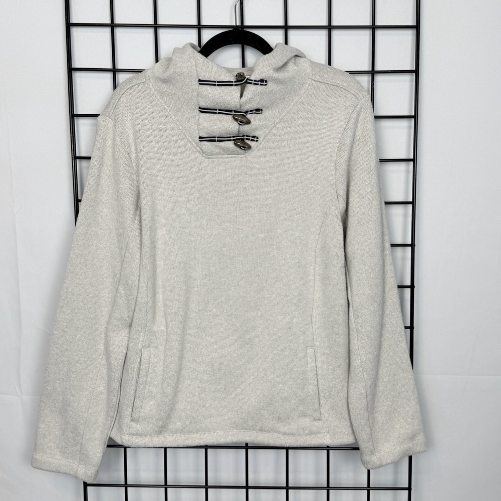 Southern Tide Toggle Hoodie Pullover Womens Large Gray Casualโ Preppy Coastal